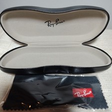 Ray-Ban Black Hard Shell Sunglasses Case with Logo  Cleaning Cloth Replacement