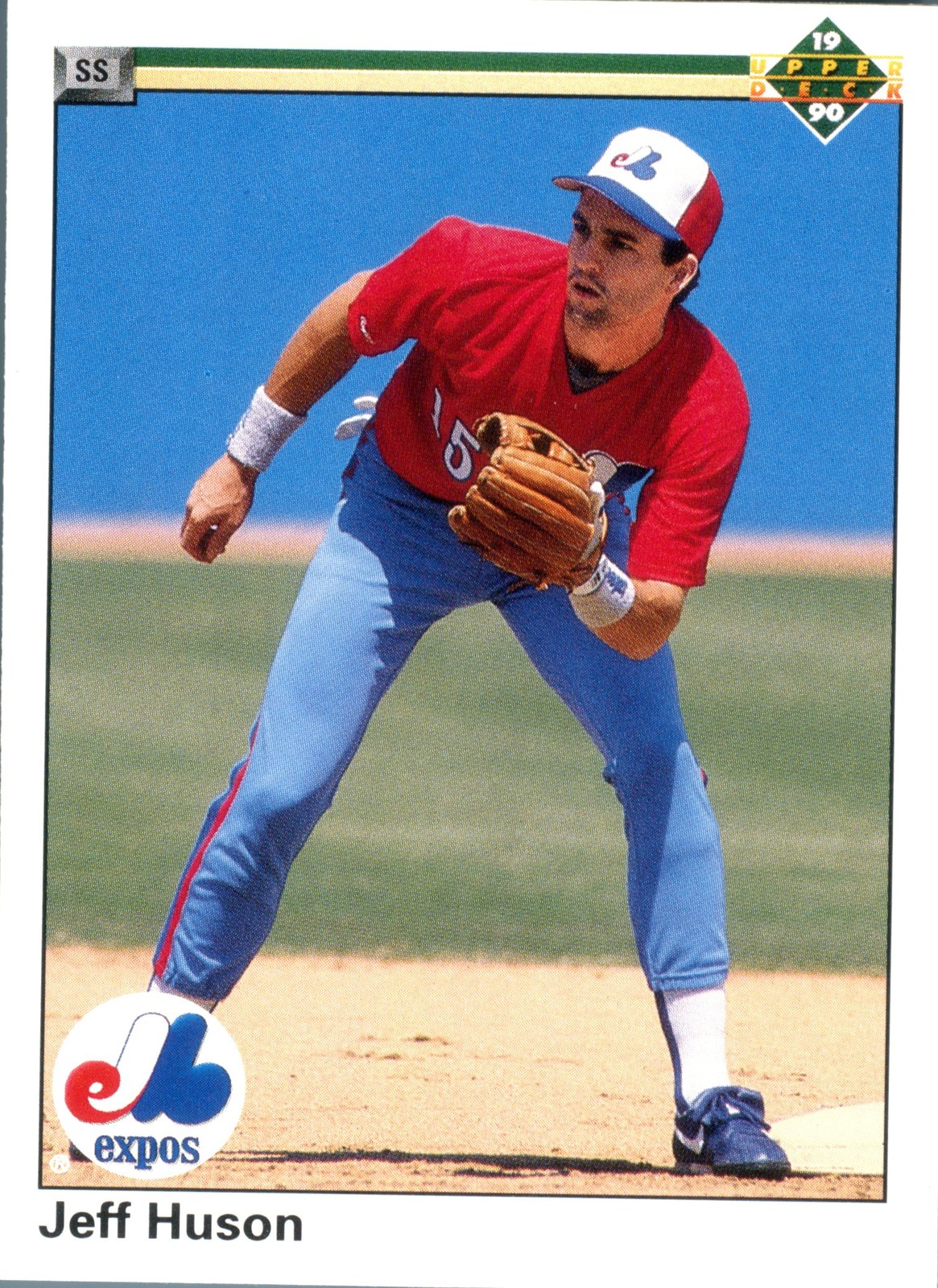 1990 Upper Deck Jeff Huson RC #434 Rookie Card Montreal Expos MLB Baseball SS SS