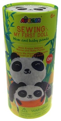 Mom Baby Panda My First Sewing Doll Avenir Art Craft Gift Easy Fine Motor Family