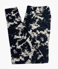 LuLaRoe Leggings TC2 Tall Curvy 2 BLACK GRAY Halloween TIE DYE Modern SPLATTER