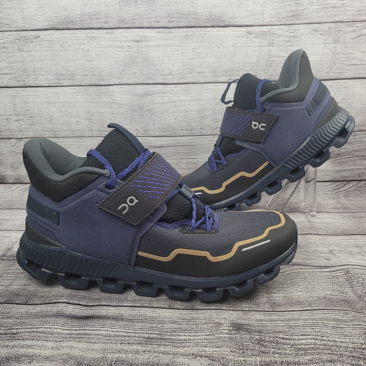 On Men's Cloud Hi Edge Defy Sneaker Shoes Navy/Black (Size 12)