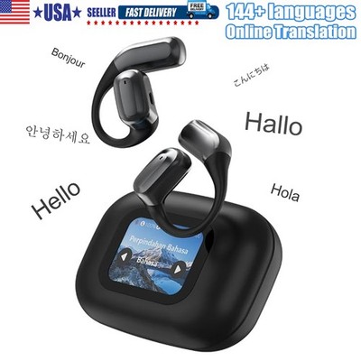 Bluetooth 5.4 AI Translator Earbuds 144+ Language Real-Time Translate Earphones