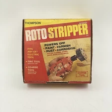 Thompson Roto Stripper Coarse Drill Attachment Tool Paint Rust Removal USA W/Box