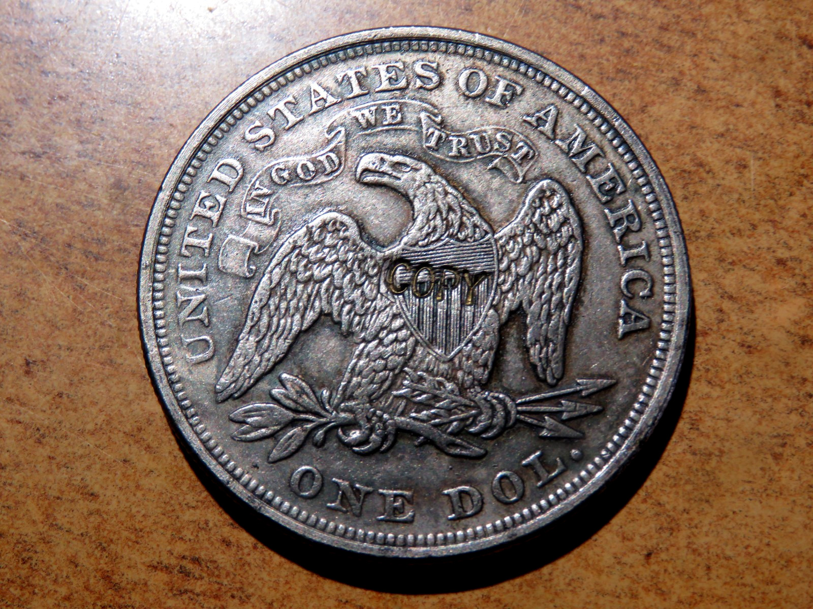 1866 Silver Dollar Replica Looks Scarily Unbelievably Genuine MUST SEE! D13