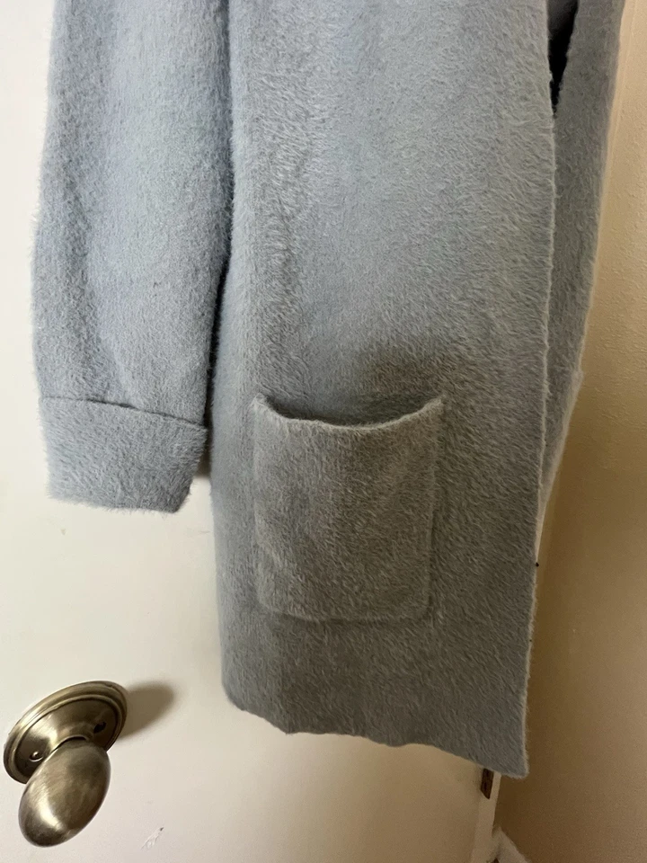 Cárdigan LOVE TOKEN difuso delantero abierto talla M 2 bolsillos delanteros gris Foto 2 de 4