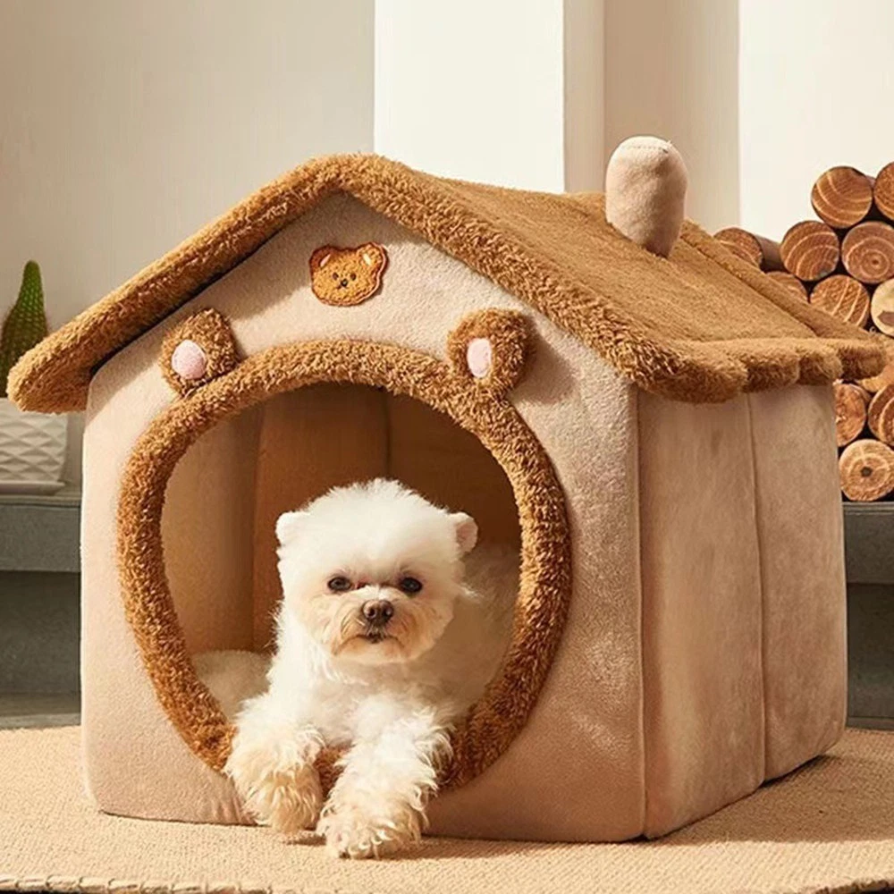 Warm Enclosed Pet Bed for Cats & Dogs, Teddy Bear Style Winter Bed
Opens in a new window or tab