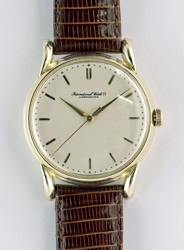 Reloj IWC Schaffhausen Automático Oro Sólido 18k con Correa de Cuero Marrón Lagarto Foto 2 de 4