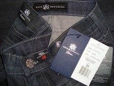 NWT ROCK & REPUBLIC CRAZY B !@#H Skinny Jeans Made in USA Sz 24