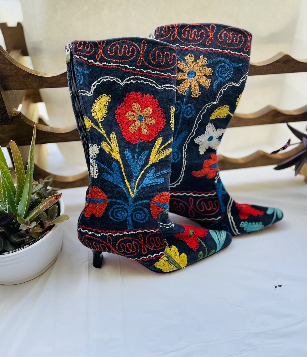 VERY RARE Julie miles embroidered colorful boho boots made in‎ Turkey size 37 il_fullxfull.2721911815_7v3v.jpg main image 3