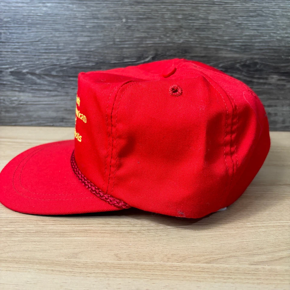 Gorra de colección de los Juegos Panamericanos con correa trasera roja Indianápolis 1987 ajustable Foto 4 de 4