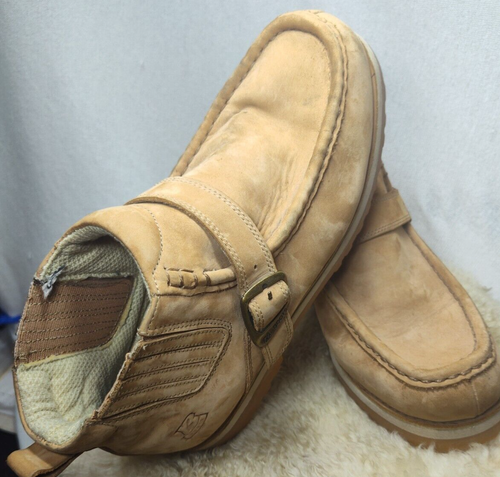 BUFFALINO MENS BOOT DESERT ANKLE LEATHER CHUKKA W/ BUCKLE SIZE 11 BROWN - NICE! - Picture 15 of 18