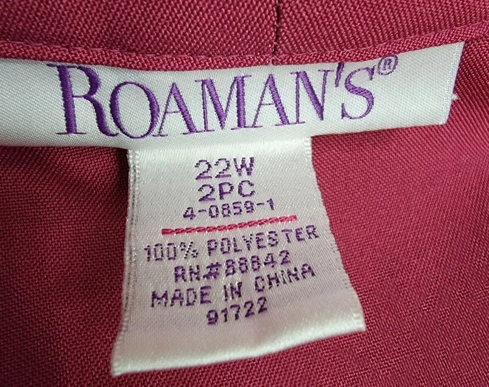 Roaman's Womens Blazer Jacket Coat Size 22W Purple - Image 2 of 4