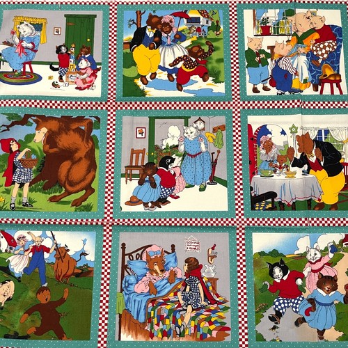 Fairy Tale Friends Panel 23x44 American Jane Sandy Klop for Moda Cotton Fabric - Picture 2 of 4