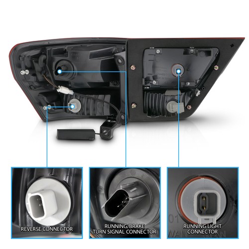 4 luces traseras LED barra C para Jeep Grand Cherokee 2011-2013 par negro transparente - Imagen 3 de 11