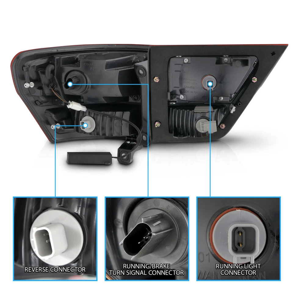 4 luces traseras LED barra C para Jeep Grand Cherokee 2011-2013 par negro transparente Foto 3 de 4