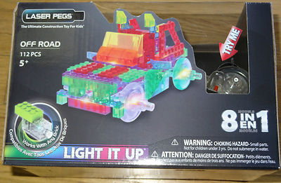 Off Road Truck Laser Pegs Power Block Light Up Construction Building Block  Toy