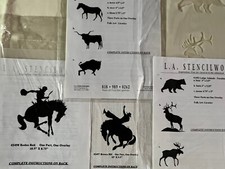 NEW COWBOY COLLECTION Set of 4 stencils-LA Stencilworks Wall decor