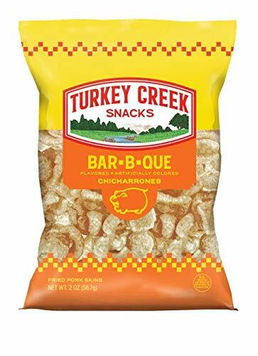 Turkey Creek Gebratene Schweineschalen Schwarten Chicharrones Barbecue BBQ 2,0 Unzen (12 Beutel) - Bild 1 von 2