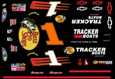  1 Martin Truex Jr. 2007 Bass Pro Shops Chevy 1/64th Scale Waterslide Decals