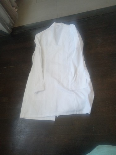 Cherokee Project Lab Men's Size Small Modern Fit White Long Lab Coat - CK412 - Picture 7 of 7