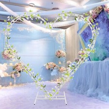 Dual Tube Metal Wedding Arch Backdrop, Heart-Shaped Wedding Arch Stand,