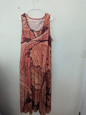 New Size 2XL Dress sundress Summer Beach Dress Pockets Floral Leaves | eBay
