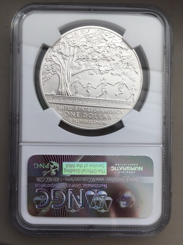 2017 P BOYS TOWN CENTENNIAL SILVER COMMEMORATIVE DOLLAR NGC MS70 EARLY RELEASES - Picture 2 of 2