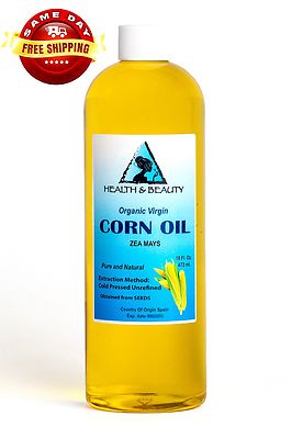 CORN / MAIZE OIL ORGANIC UNREFINED VIRGIN COLD PRESSED RAW PREMIUM PURE 64 OZ