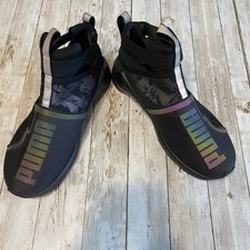 puma fierce strap swan black