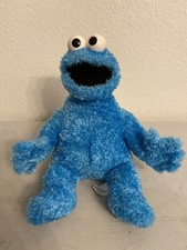 SESAME STREET COOKIE MONSTER BLUE STUFFED PLUSH BEAN BAG TOY PRE-OWNED
