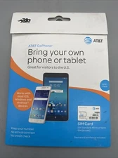 AT&T GoPhone SIM Card for Standard, Micro & Nano SIM Device *