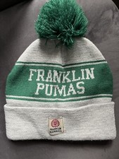 New Franklin & Marshall Pumas Green Grey Knit Beanie Bobble Hat