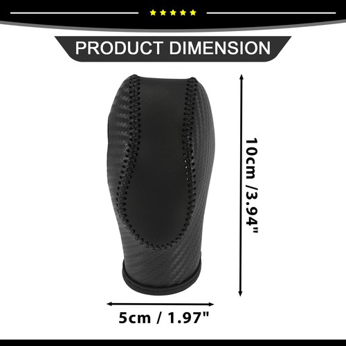 1/lot Car Faux Leather Gear Shift Knob Cover fit for Ford Focus 2012-2018 Black - Picture 4 of 9