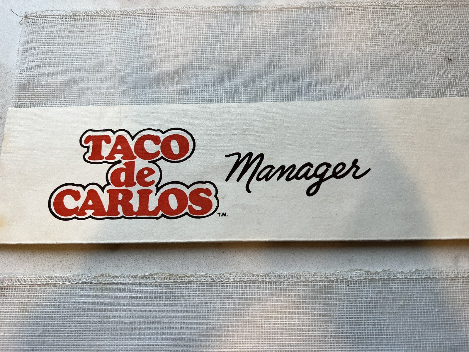 Vintage 2 Taco de Carlos Carls Jr. Paper Hats Manager… Gem