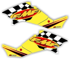 LTZ400 FMF Exhaust Graphic Kit fit Suzuki Ltz 400 Z400 Yellow Tank Plastic Decal