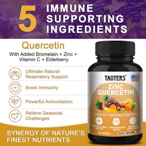 IMMUNE DEFENCE 120 CAPSULES - CONTAINS QUERCETIN, ZINC AND VITAMIN C - Bild 5 von 11