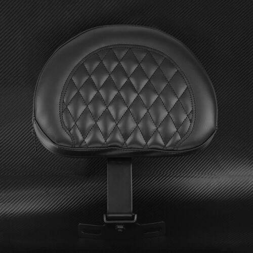 Plug-in Driver Rider Backrest Diamond Pad Fit For Harley Fatboy Softail 2007-17 - Picture 3 of 5