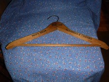 Vintage Clothes Hanger Wood Carlson  Benson Men's Wear Cleaners  Tailors 17" W