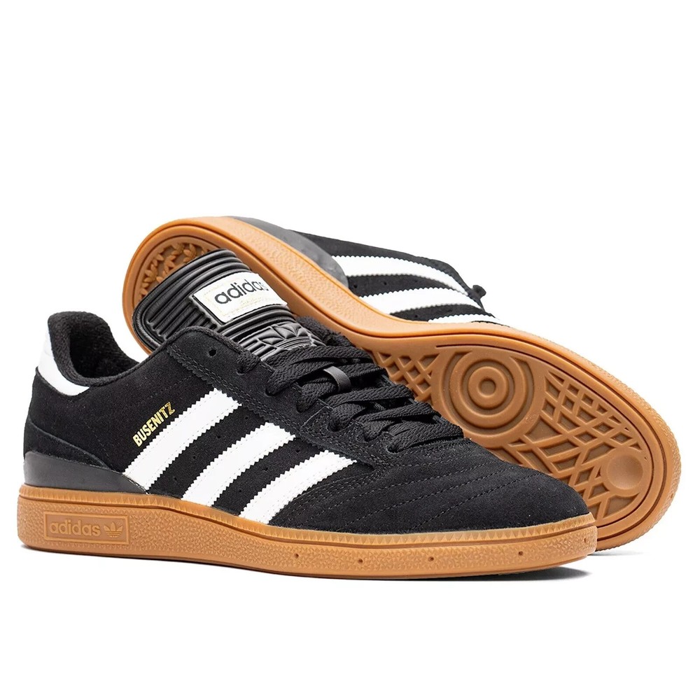 Adidas Busenitz Mens Skateboarding Sneakers in Black Athletic Trainers #SU