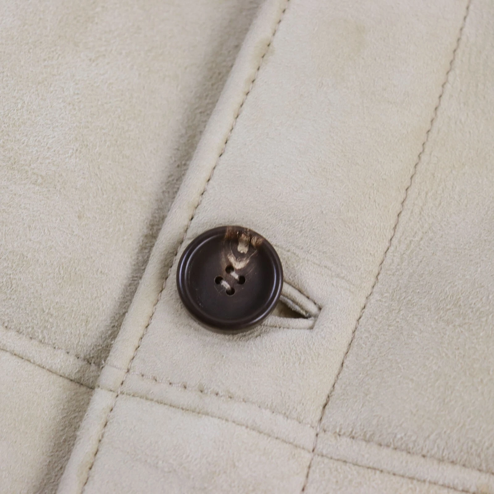 GUCCI 148233 Cappotto lungo in shearling epoca beige 44 Made in Italy.