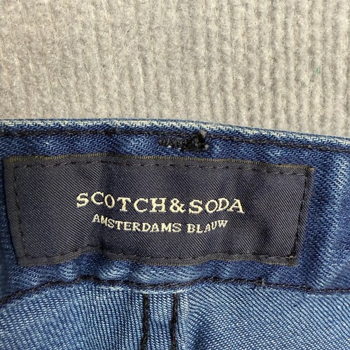 Scotch And Soda Jeans Mens 36 Blue Denim Ralston Stretch Button Fly - Picture 6 of 12
