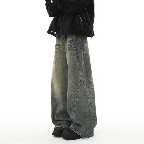 Jeans Casual Baggy Jeans für Herren Herrenjeans Herrenhose Y2k Streetwear Denim - Bild 5 von 24