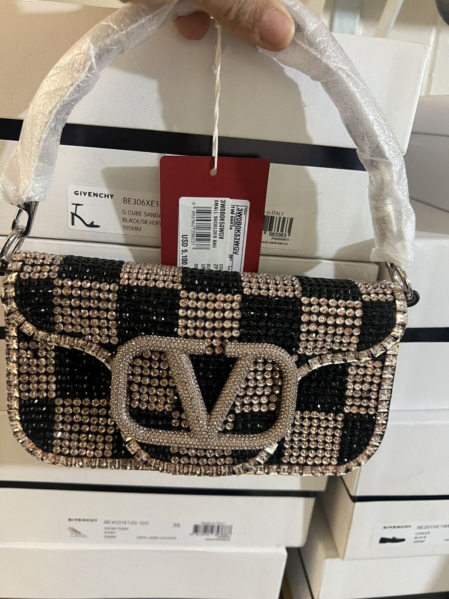 Valentino Garavani Loco Small Check Embellished Shoulder Bag Valentino Garavani Loco Small Check Embellished Shoulder Bag