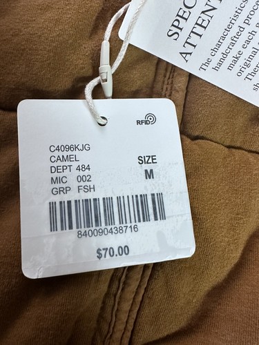 Chelsea & Violet Girls Junior Bomber Jacket Coat Medium Distressed Brown Camel - Picture 13 of 15