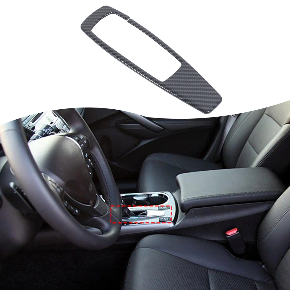 Cubierta del panel de engranajes de consola central de fibra de carbono ABS para Acura RDX 2013-2017 Foto 2 de 4