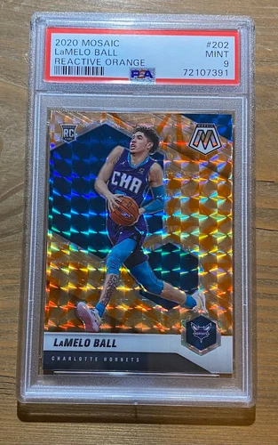 2020 Panini Mosaic LaMelo Ball Reactive Orange Prizm PSA 9 GEM MT Rookie Card RC
