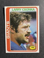 1978 Topps Football Larry Csonka New York Giants Card #25 Hall of Famer