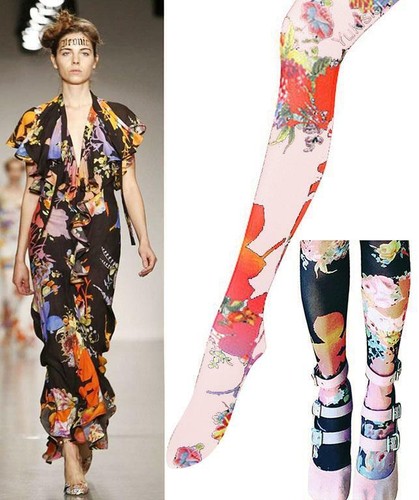 Vivienne Westwood Japan Strumpfhose Climate Revolution Mehrfarbig Gr. M-L Ltd & Selten