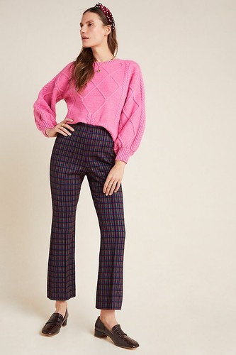 NWT Anthropologie Plaid Hansen Knit Pants Size S - Picture 2 of 4