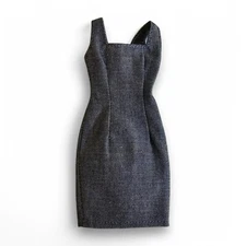 Pb'-factory Fashion Doll Dress Denim Mini Dress Tagged Japanese Doll Clothes